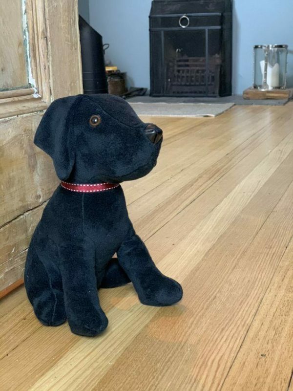 Door Stopper Furry Black Dog Soft Doorstop Novelty Animal - Image 2