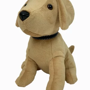 Dog Soft Furry Door Stopper Gold