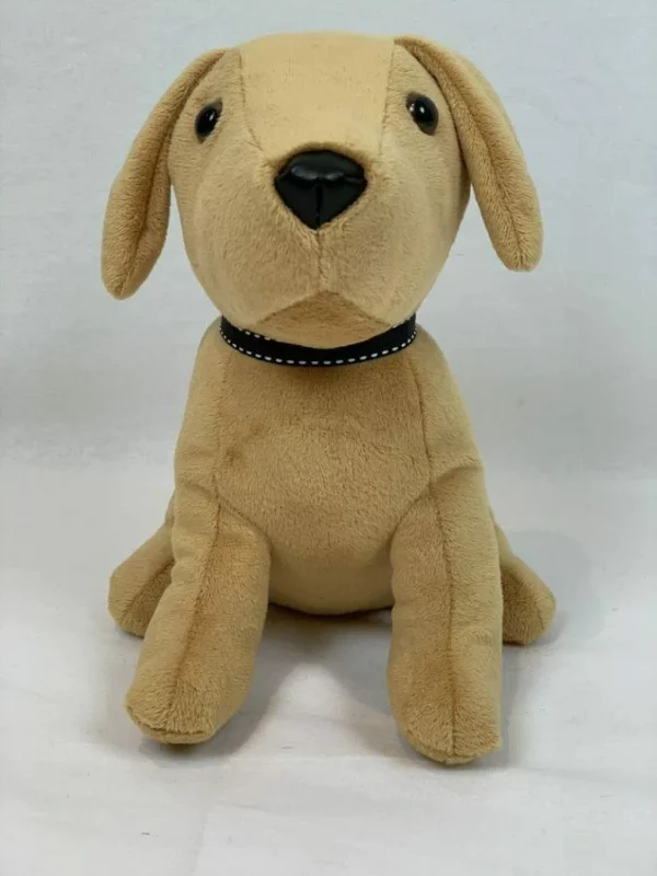 Dog Soft Furry Door Stopper Gold - Image 2