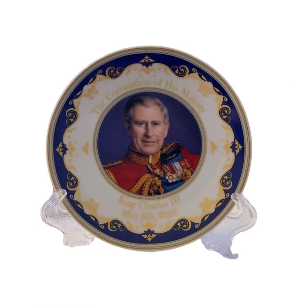 King Charles III Plate Round 11.5cm His Majesty Coronation May 6th 2023 - Image 2
