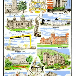 Cotton Tea Towel Belfast