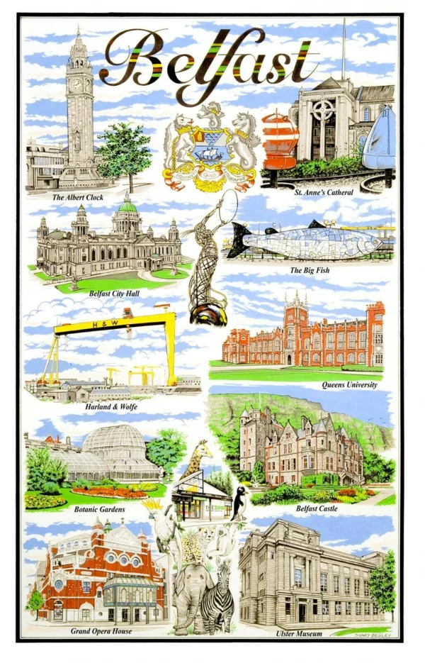 Cotton Tea Towel Belfast