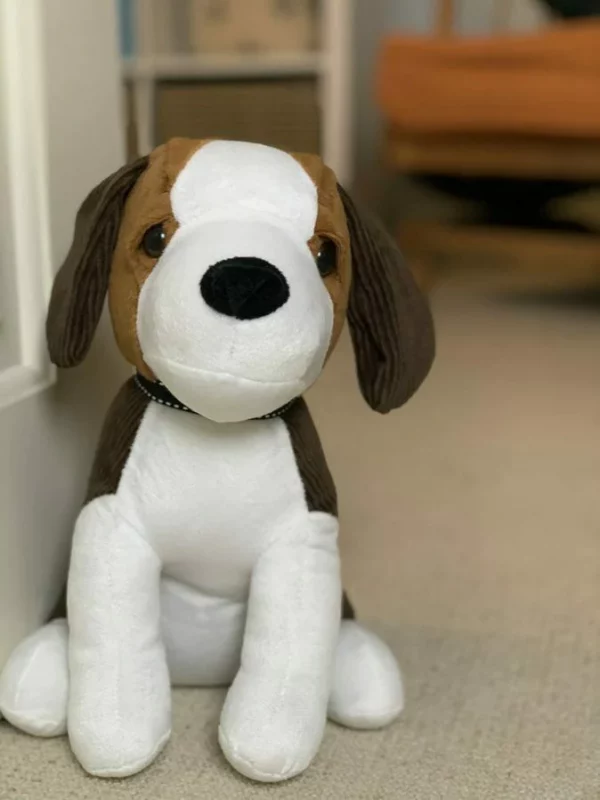 Door Stopper Furry Brown & White Beagle Dog Soft Doorstop Novelty Animal - Image 2