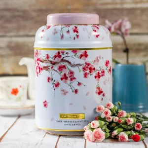 Cherry Blossoms Deluxe Tea Caddy 240 Teabags English Breakfast