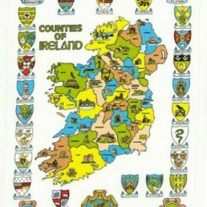 Cotton Tea Towel Counties of Ireland