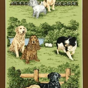 Cotton Tea Towel Dogs