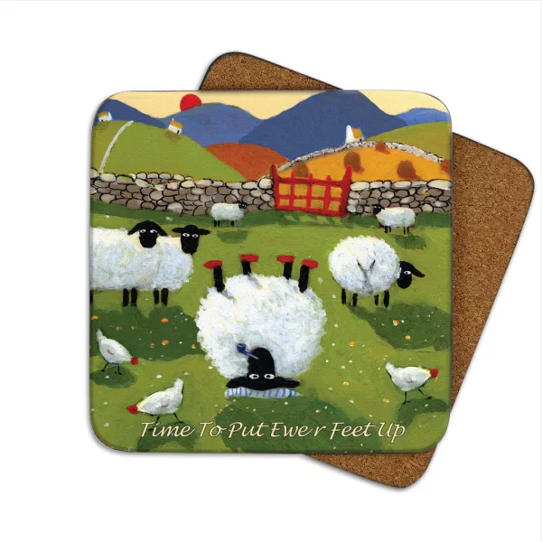 Thomas Joseph Set Time To Put Ewe'r Feet Up Coaster Mug Scatter Tray Tea Towel - Image 6