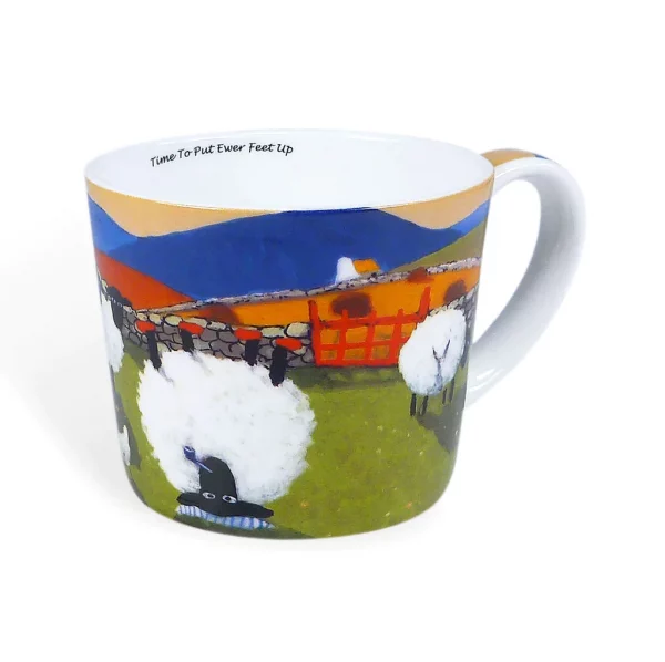 Thomas Joseph Set Time To Put Ewe'r Feet Up Coaster Mug Scatter Tray Tea Towel - Image 2